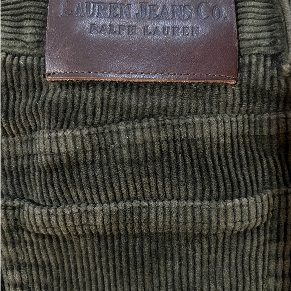 Lauren Jeans Co. Ralph Lauren Pants Women's 12p Green Corduroy Straight 31x26 - Picture 5 of 5